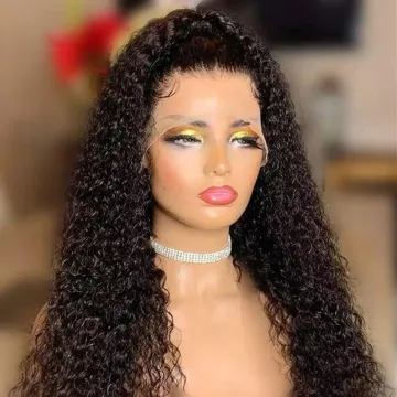 Pineapple Wave Natural Color 6x13 Lace Front Long Wavy Filipino Wig