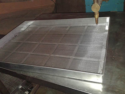 Stainless steel serving tray