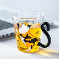 250ML Cat Glass Coffee Cup Milk Coffee Glass