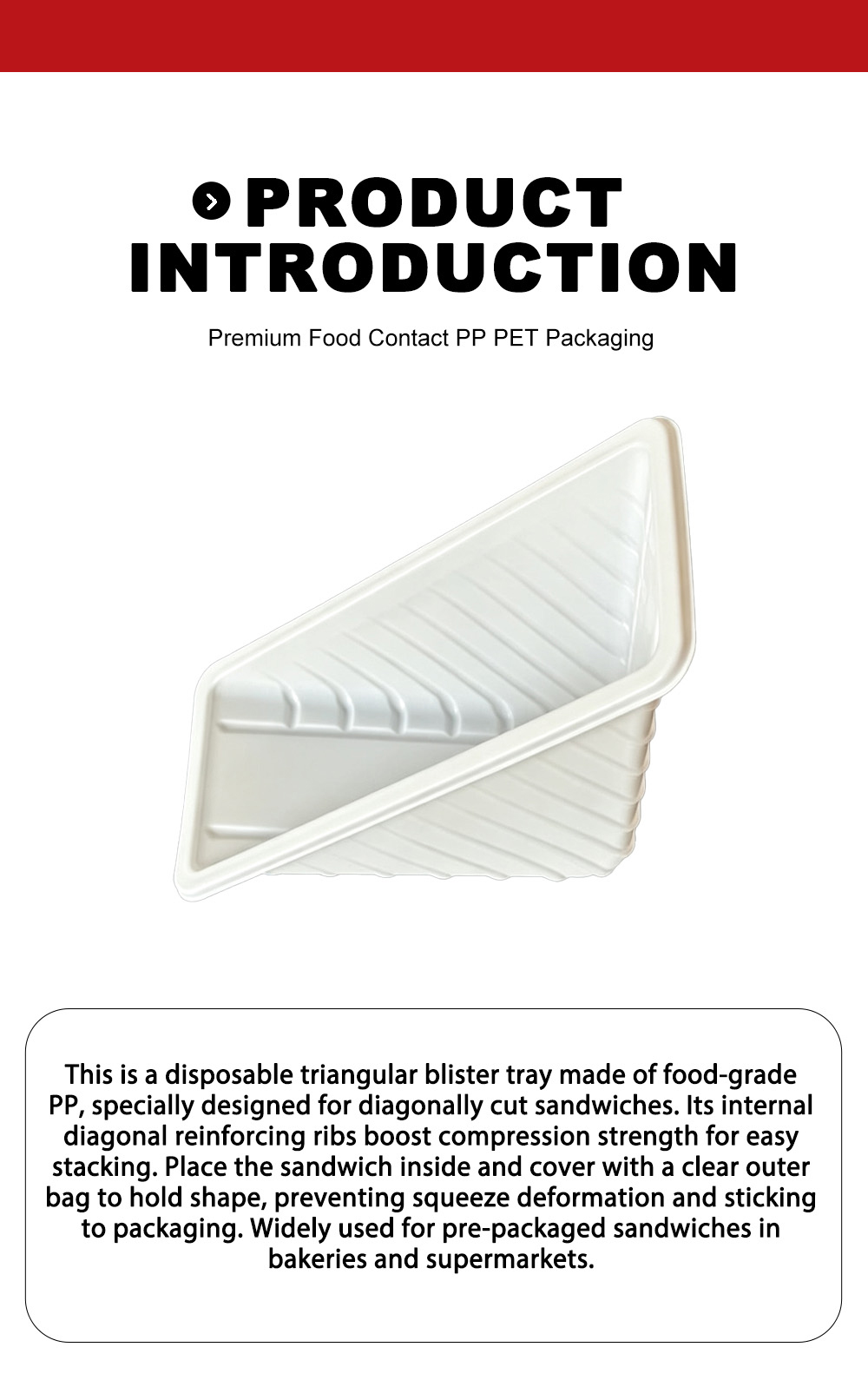 Disposable PP Sandwich Blister Tray X