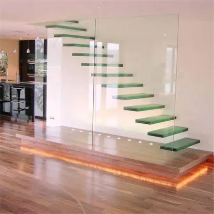 Price of Construction Prefabricated Floating Glass Stairs
