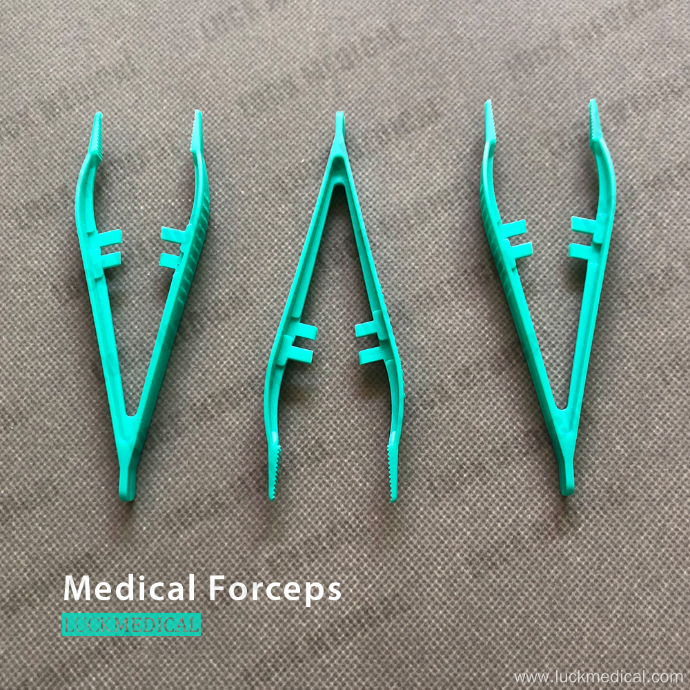 Green Plastic Forceps Medical Use