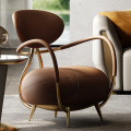 Creative minimalist full leather personality Tiger chair