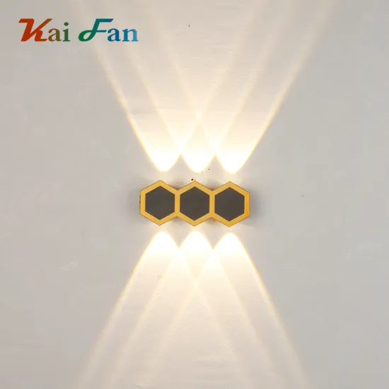 KAIFAN Waterproof Hexagon Aluminum Wall Lamp for Garden Exterior