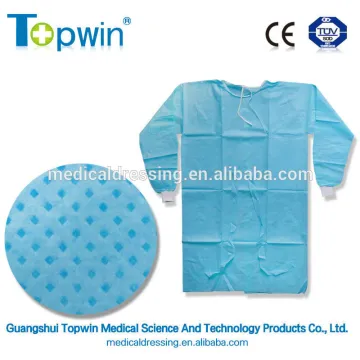 Blue Disposable isolation Gown