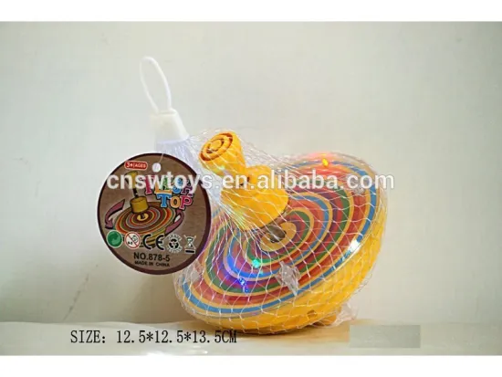 promotion gift flash laser top toys plastic Top Metal handle YD3206852