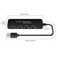 Ultra-thin 4-port USB 3.0 HUB High Speed Indicator Light USB Hub For Multi-device Computer Laptop Desktop PC Adapter keyboard