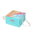 Luxury Cosmetic Packaging Magnet Box with Ribbon Handle