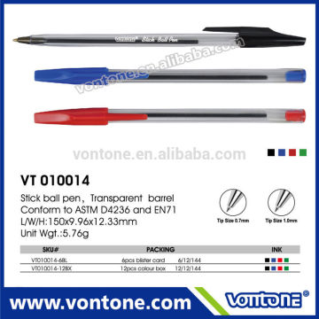 Cheapest bic ball pen VT010014 with package customized