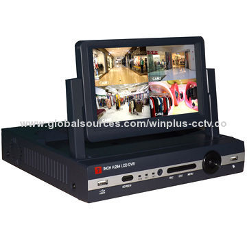 7" 4CH LCD Monitor with Built-in H.264 DVR Combo and HDMI