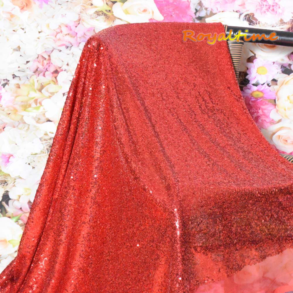 Red Sequin Fabric 003