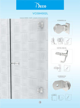 2014 New Stainless Steel Bathroom Folding Door Settings