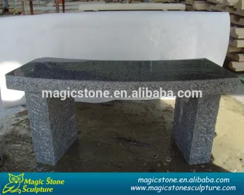 natural stone black granite bench