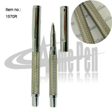 New Arrival Metal Braid Heavy Roller Ball Pen