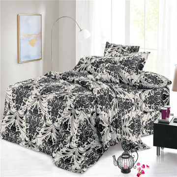 Black White Simple Retro Polyester Printed Sheets Fabric