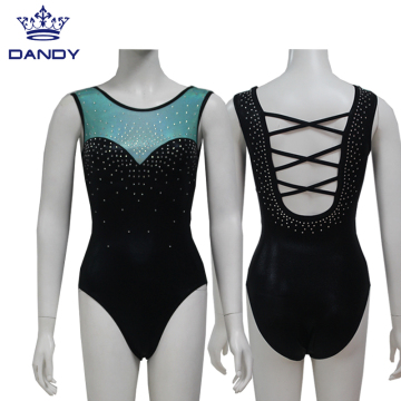 Custom sleeveless gymnastic leotards