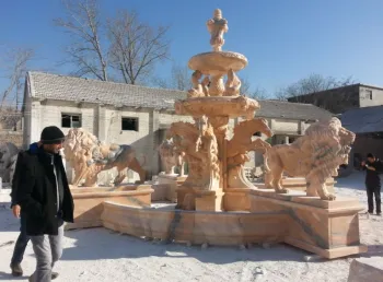 Lion Water Fountain Water Decoration and Outdoor Decor