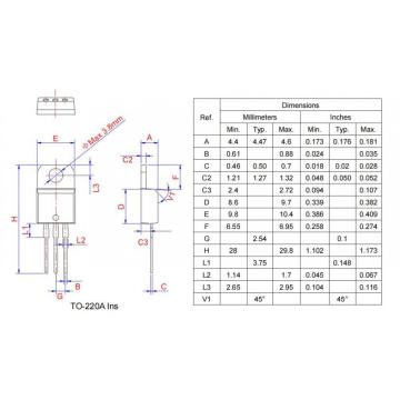 High dv/dt rate TO-220 16A 800V BTB16-800B Triac