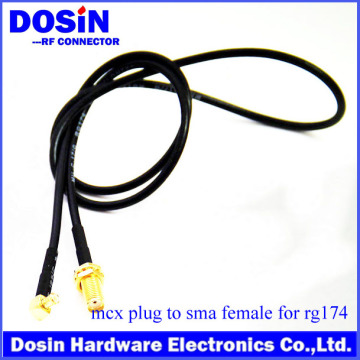 MCX Male to SMA Female for Cable Rg174