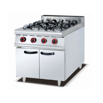 Professional Commercial Gas Cooking Stoves with Built-in Cabinets