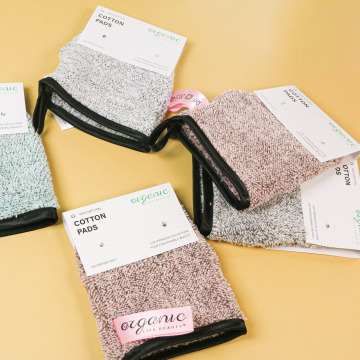 Bamboo Fiber Facial Makeup Remover Pads & Exfoliating Gloves