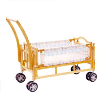 Folding Wooden Baby Cot Swing New Born Baby Cribs With Wheels