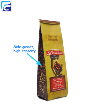 Custom Printed Matt Coffee Packaging Bags With Valve