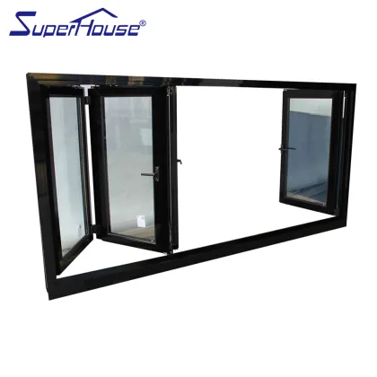 Soundproof Curtain Folding Aluminum Windows and Doors for Balconies