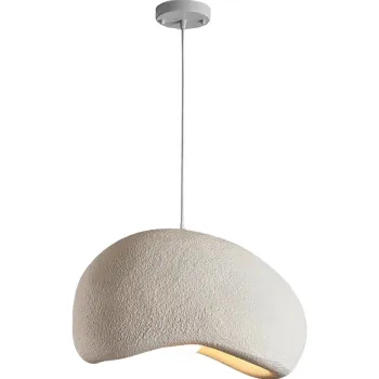 Japanese Designer Modern Industrial Gray & White Resin Chandeliers for Living Room and Dining Room