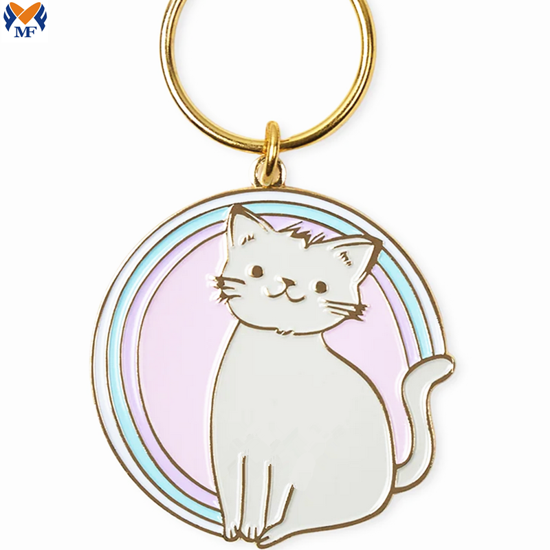 Enamel Cat Keychain