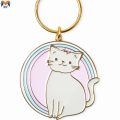 Metal Craft Custom Logo Email Cat Keychain