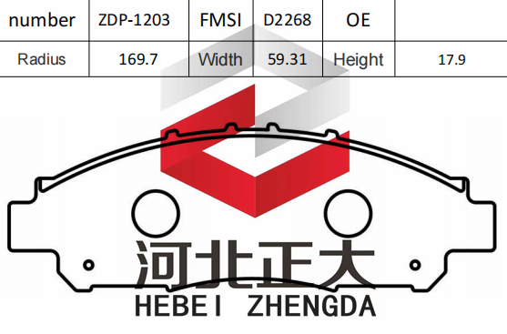 two inches Brake pad for 2020 D2268