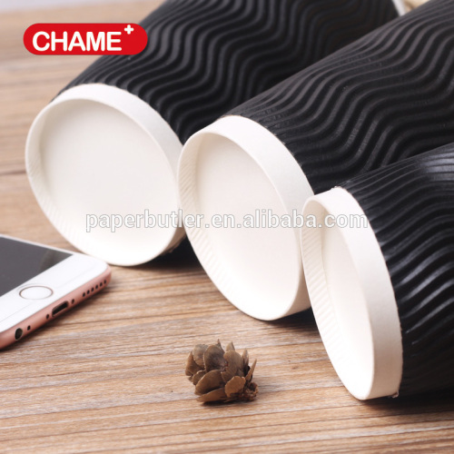 Disposable ripple wall paper coffee cup