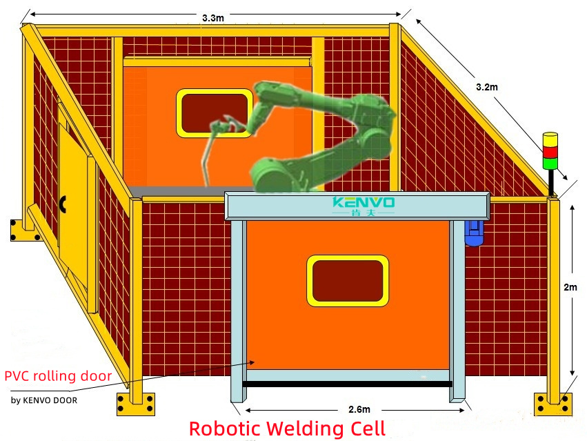 Drawing Robotic Welding Cell Rolling Up Door 3