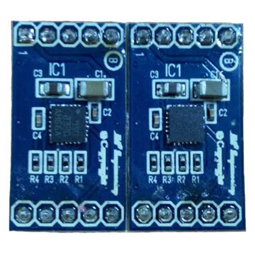 PCB Control Board with Mounted Components, Blue SoldermaskNew