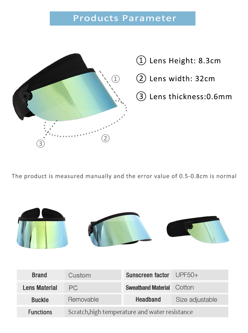 Kids Face Shield Sun Visor Hat Uv Protection Manufacture Factory Visor Hat