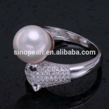 AAA 9-10 MM 2014 fasion hot sale 925 silver ring jewellery PR001