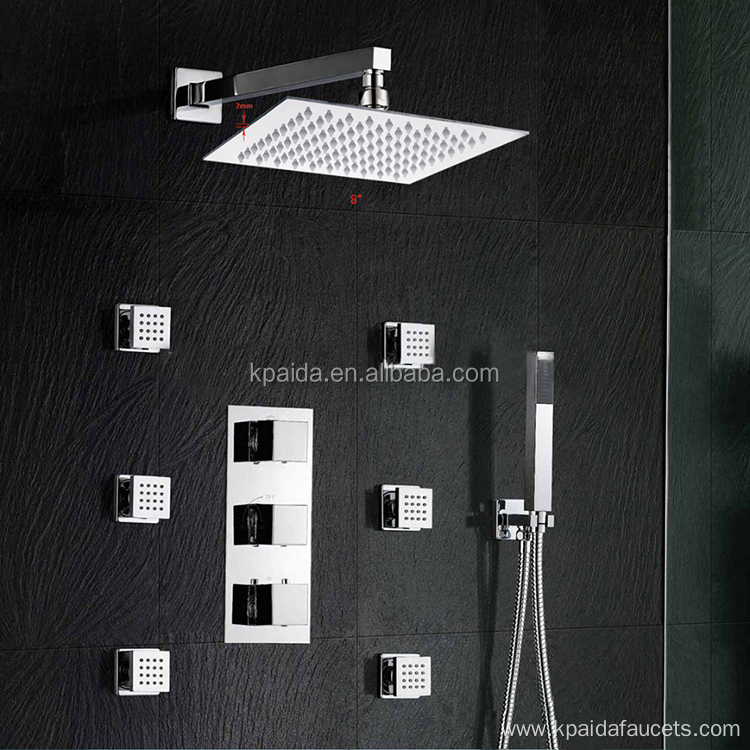 High Performance Price Transparency Brass Rain Shower Set