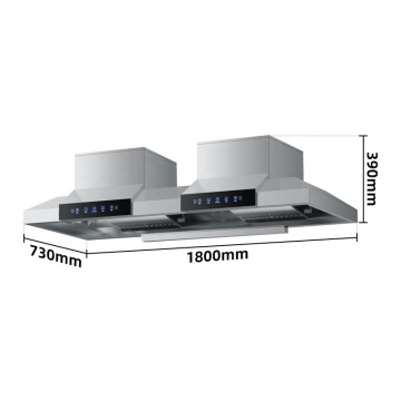 Customized Double Motor Commercial Range Hood with Large Suction for Strong Smoke Extraction