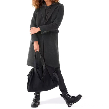Superior Quality long overcoat women top brand winter dark blue wool coat long women