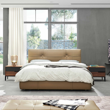 Luxo de cama moderna de venda quente cama de cama de casal