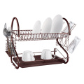 2 tier kitchen dish rack with S shape