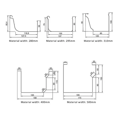 Portable K-Shaped Rain Gutter Making Machine