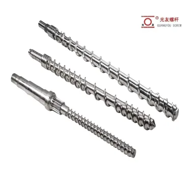 Bimetallic Barrel Wear-Resistant Custom Nickel Alloy Cold-Feed Rubber Screw at Barrel Parts