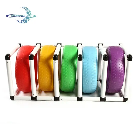 Kindergarten Outdoor Play Equipment: Durable Tire Toys and 3D Display Racks