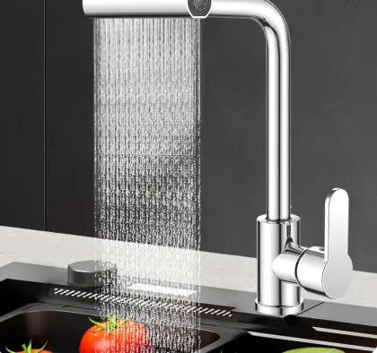 Feiyu Waterfall Faucet: Kitchen Hot and Cold Four-Mode Rotating Faucet