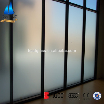 10mm 12mm Frosted Design Tempered Office Partition Glass