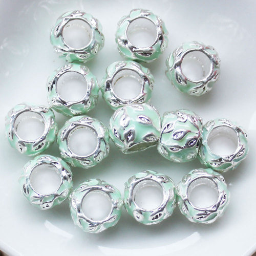 unique  11MM Drop Oil Big Hole  Loose Beads  For Bracelet Jewelry Making