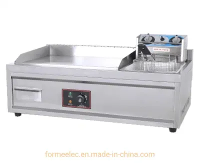 Gas Griddle with Fryer Flat Plate Gas Fryer Griddle All in One