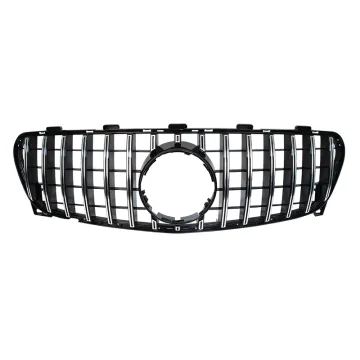 ABS Silver No Camera GT Style Front Grill Bumper Grille for GLA Class X156 2017-2019